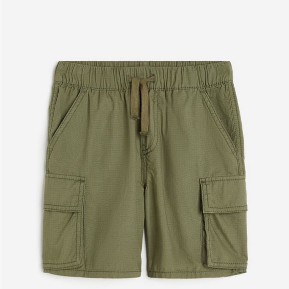 H&M Cotton Cargo Shorts Green - Picture 3 of 7